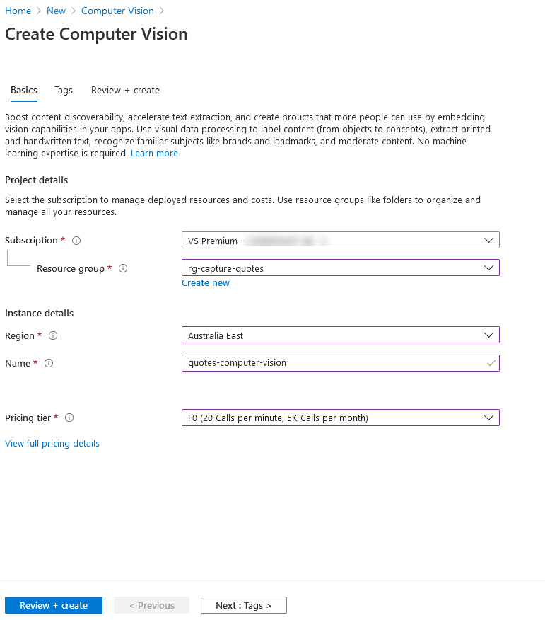 ComputerVisionCreateResource